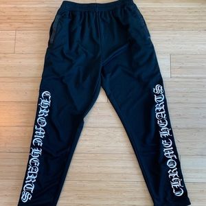 Chrome Hearts silver tone logo track pants